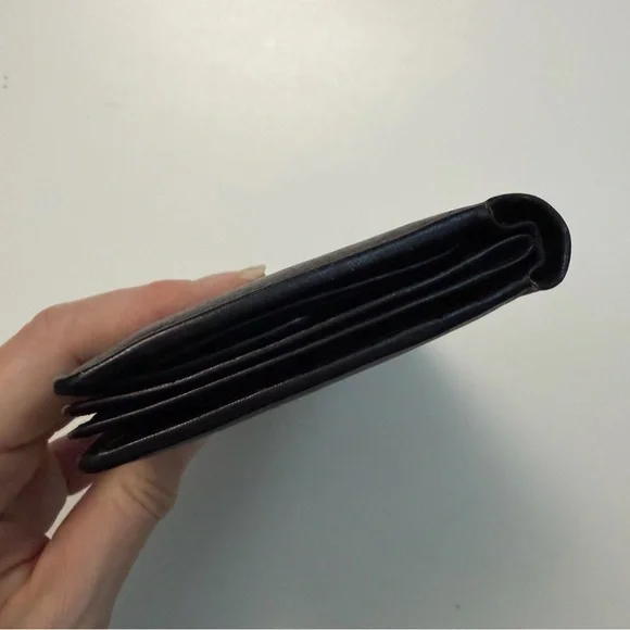 Arrows Wallet Bifold Leather Credit Card Slots Mesh ID Snap Coin Pouch Black - Picture 4 of 16